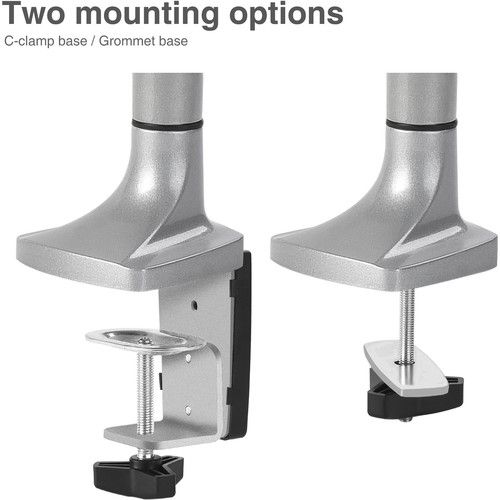  SIIG High Premium Aluminum Gas Spring Desk Mount for Dual Monitors