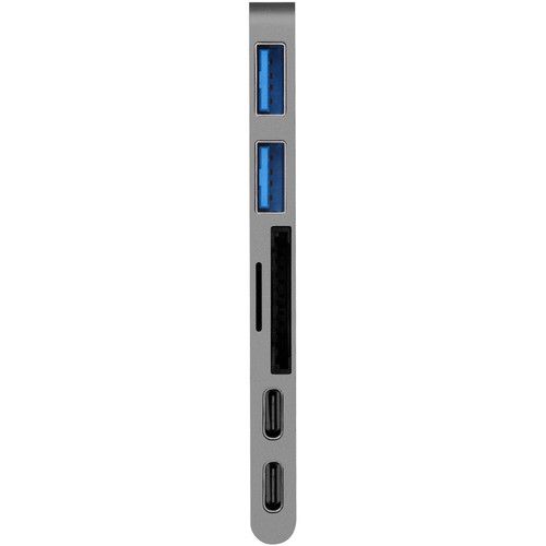  SIIG Dual USB Type-C Hub with Card Reader and Power Delivery (Space Gray)