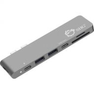 SIIG Dual USB Type-C Hub with HDMI, Card Reader, and Power Delivery (Space Gray)