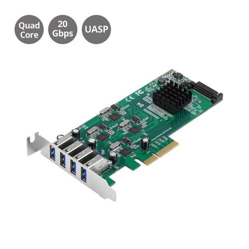  SIIG 4-Port USB 3.0 Type-A PCIe Card