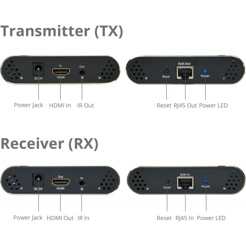  [아마존베스트]SIIG 197ft 4K 60Hz (4:2:0) HDMI Extender Over a Single CAT5e/6 Cable with IR - Resolution 60m (4K 30Hz) 30m (4K 60Hz)