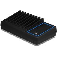 SIIG 90W Smart 10-Port USB Charging Station with Non-Slip Padded Deck and LED Ambient Light for Smartphones, Tablets, and Many Other Compatible USB Powered Devices (Black)