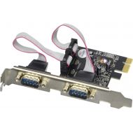 SIIG 2-Port RS232 Serial PCIe with 16950 UART (JJ-E02111-S1)