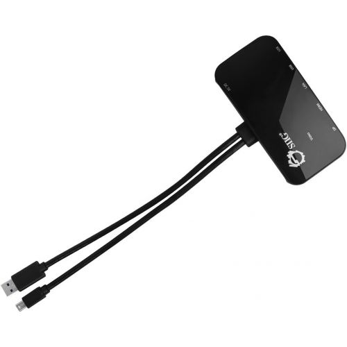  SIIG Mini-DP Video Dock with USB 3.0 LAN Hub (Black) - Mini DisplayPort to HDMI or DisplayPort, 2-port USB hub with 1 Gigabit Ethernet port for Macbooks, Surface Pros, and DellAsu