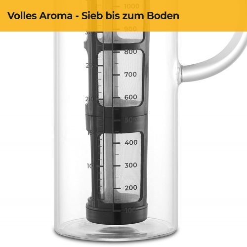  SILBERTHAL Kaffeebereiter - Cold Brew Coffee Maker fuer kaltgebruehten Kaffee oder Tee - 1.3l