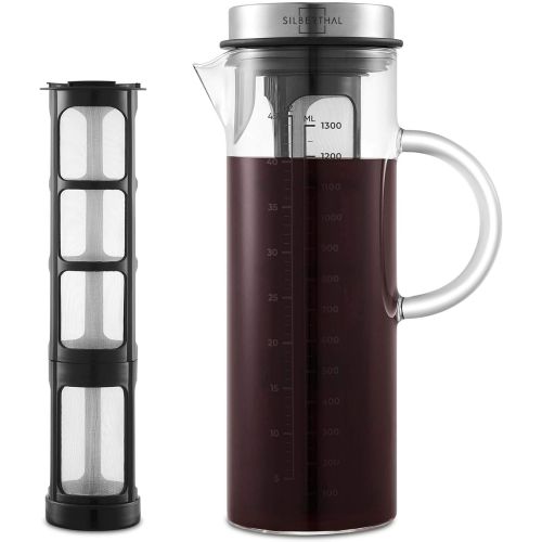  SILBERTHAL Kaffeebereiter - Cold Brew Coffee Maker fuer kaltgebruehten Kaffee oder Tee - 1.3l