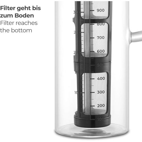  SILBERTHAL Kaffeebereiter - Cold Brew Coffee Maker fuer kaltgebruehten Kaffee oder Tee - 1.3l