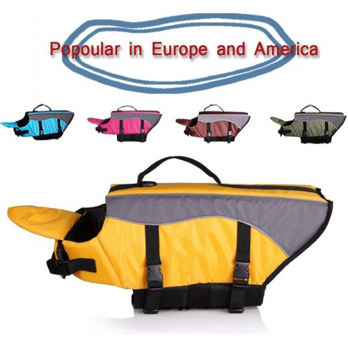  SILD Dog Life Jacket Dog Life Vest Pet Swimming Preserver Coat for Dog Surfing Boating and Swimming