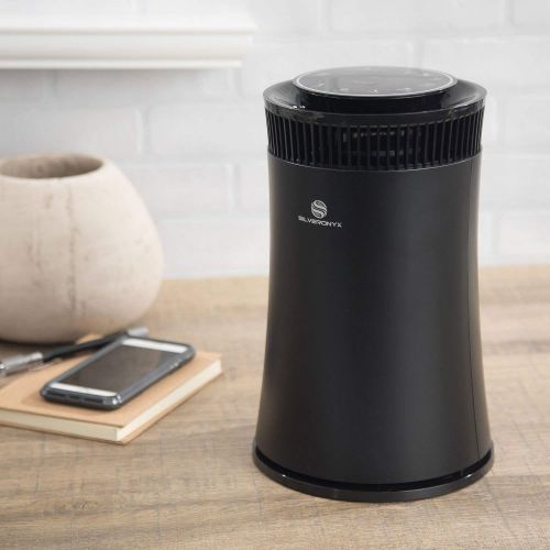  [아마존베스트]SilverOnyx Air Purifier for Home with True Hepa Filter, Air Quality Monitor, Uv Sanitizer, Cleaner for Allergies, Pets, Smokers, Mold, Pollen, Dust, Quiet Bedroom Odor Eliminator -