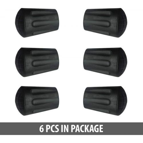  Park Ridge Outfitters P.R.O. Hiking Pole Tips - 6 Pack - Replace Lost or Worn Standard Hiking and Trekking Pole Tips