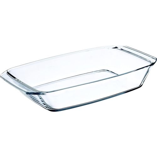  Simax Clear Glass Roaster Dish: Large Rectangular Roaster Pan For Baking And Cooking - Oven and Dishwasher Safe Cookware - 2.5 Quart Oven Casserole Pan