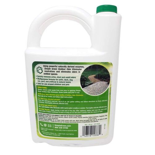  SIMPLE GREEN 432108 Outdoor Odor Eliminator for Dogs, 1 Gallon (2 pack)