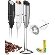 [아마존베스트]SIMPLETaste Milk Frother Handheld Battery Operated Electric Foam Maker, Drink Mixer with Stainless Steel Whisk and Stand for Cappuccino, Bulletproof Coffee, Latte