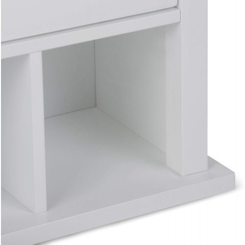  Simpli Home Avington 30 inch H x 23.6 inch W Two Door Wall-Bath-Cabinet with Cubbies in Pure White