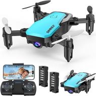 X300C Mini Drone with Camera 720P HD FPV, RC Quadcopter Foldable, Altitude Hold, 3D Flip, Headless Mode, Gravity Control and 2 Batteries, Gifts for Kids, Adults, Beginner, Blue