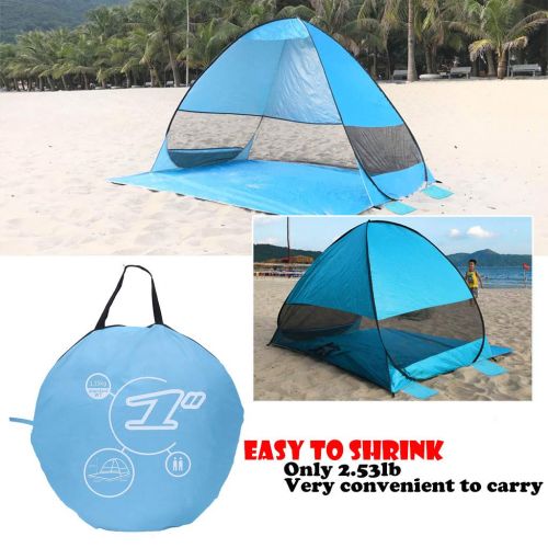  SIN+MON Tool Set Beach Tent,SIN+MON Outdoor Automatic Pop-up Instant Portable Cabana 2-3 Person Fishing Beach Shelter Anti UV Shade for Family Adults Baby Camping Travel[Ship from USA] (Blue)