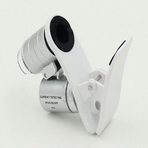  Mobile Phone Lenses - 1Pcs Universal 3LEDs Clip Mobile Phone Microscope Magnifier Micro Lens 60X Optical Zoom Telescope Camera Lens - by SINAM - 1 PCs
