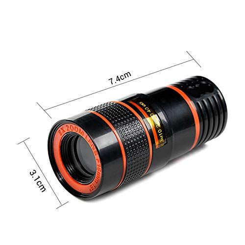  Mobile Phone Lenses - Universal Clip 8X 12X Zoom Cell Phone Telescope Lens Telephoto External Smartphone Camera Lens for iPhone Samsung Huawei - by SINAM - 1 PCs