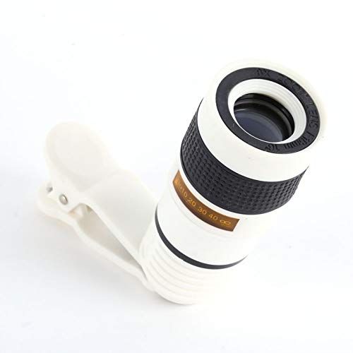  Mobile Phone Lenses - Universal Clip 12X Zoom Mobile Phone Telescope Lens Telephoto External Smartphone Camera Lens for iPhone for Sumsung Huawei - by SINAM - 1 PCs