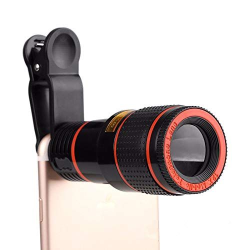  Mobile Phone Lenses - Universal Clip 8X 12X Zoom Mobile Phone Telescope Lens Telephoto External Smartphone Camera Lens for iPhone for Sumsung Huawei - by SINAM - 1 PCs