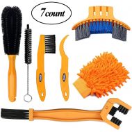 [아마존베스트]SINGARE 7pcs Bicycle Cleaning Tools Set, Bicycle Clean Brush Kit Suitable for Mountain, Road, City, Hybrid, BMX and Folding Bike