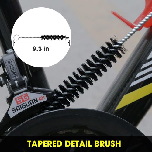  [아마존베스트]SINGARE 7pcs Bicycle Cleaning Tools Set, Bicycle Clean Brush Kit Suitable for Mountain, Road, City, Hybrid, BMX and Folding Bike