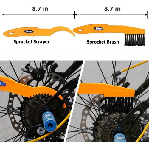  [아마존베스트]SINGARE 7pcs Bicycle Cleaning Tools Set, Bicycle Clean Brush Kit Suitable for Mountain, Road, City, Hybrid, BMX and Folding Bike