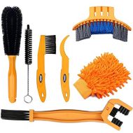 SINGARE 7pcs Bicycle Bike Cleaning Tools Set, Bike Clean Brush Kit Suitable for Mountain, Road, City, Hybrid, BMX and Folding Bike