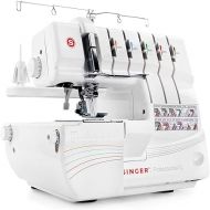 SINGER | Professional 14T968DC Serger Overlock with 2-3-4-5 Stitch Capability, 1300 Stitches per minute, & Self Adjusting - Sewing Made Easy,White