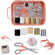 SINGER Sewing Kit in Tulip Floral Storage Bag with 30 Pcs Sewing Supplies for Emergency, Clothing Repair, Travel, Dormroom