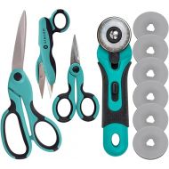 SINGER ProSeries Cutting Tool Set with Sewing Scissors, Detail Scissors, Thread Snips, 45mm Rotary Cutter and 6 Extra Blades