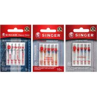 SINGER Assorted Universal Regular Needle and Heavy Duty Needle Bundle for General Sewing in Sizes 80/12, 90/14, 100/16, 110/18, 25pc Set