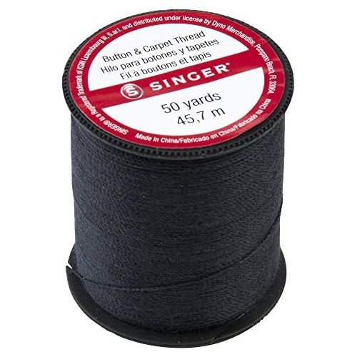 싱거 SINGER 67110 Button & Carpet Sewing Thread, 50-Yards, Black