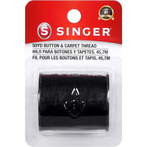 싱거 SINGER 67110 Button & Carpet Sewing Thread, 50-Yards, Black