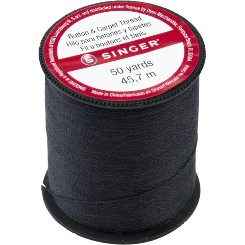 싱거 SINGER 67110 Button & Carpet Sewing Thread, 50-Yards, Black