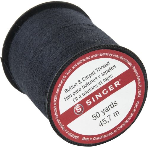 싱거 SINGER 67110 Button & Carpet Sewing Thread, 50-Yards, Black