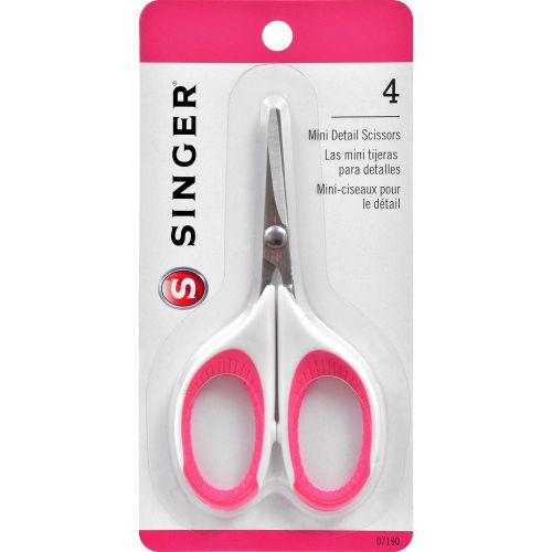 싱거 SINGER 07190 4-Inch Craft Scissors with Pink and White Comfort Grip