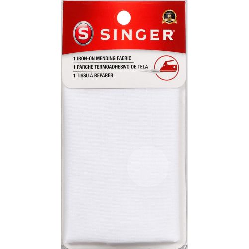 싱거 SINGER 00097 Iron-On Mending Fabric, Fabric Patch For Mending ClothesWhite