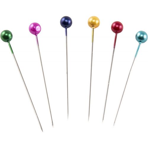 싱거 SINGER 00363 Pearlized Head Straight Pins, Size 24, 300-Count