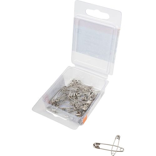 싱거 SINGER 00226 Assorted Safety Pins, Multisize, Nickel Plated, 50-Count