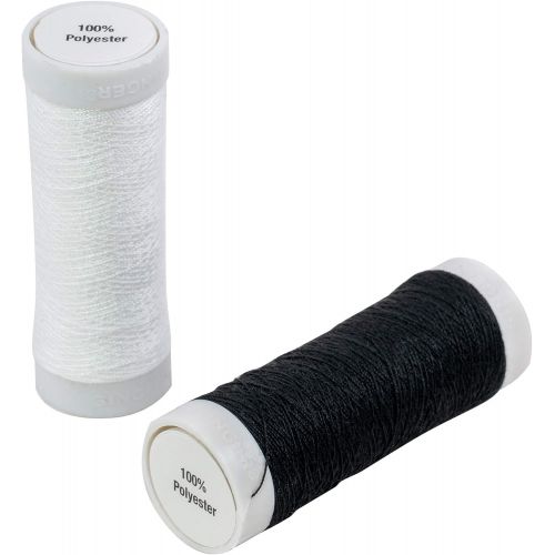 싱거 SINGER 60450 Hand Sewing Polyester Thread, 150-Yards each, Black & White