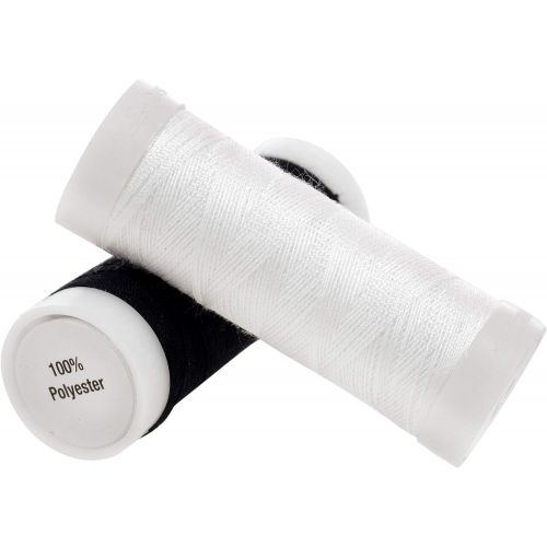 싱거 SINGER 60450 Hand Sewing Polyester Thread, 150-Yards each, Black & White