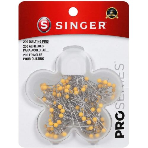 싱거 SINGER 04337 ProSeries Ball Head Quilting Pins in Flower Case, Size 28, 75-Count