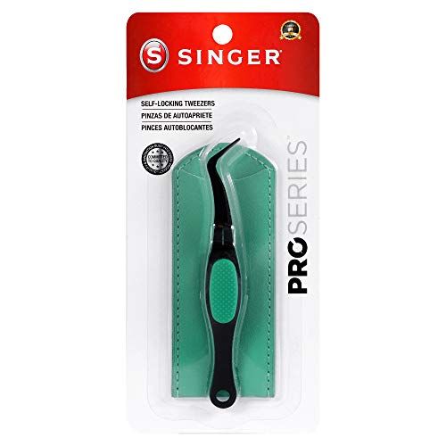 싱거 SINGER 50024 ProSeries Self-Locking Tweezer with Storage Sleeve