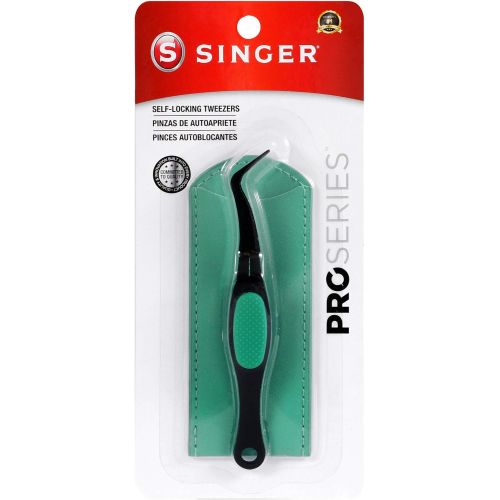 싱거 SINGER 50024 ProSeries Self-Locking Tweezer with Storage Sleeve