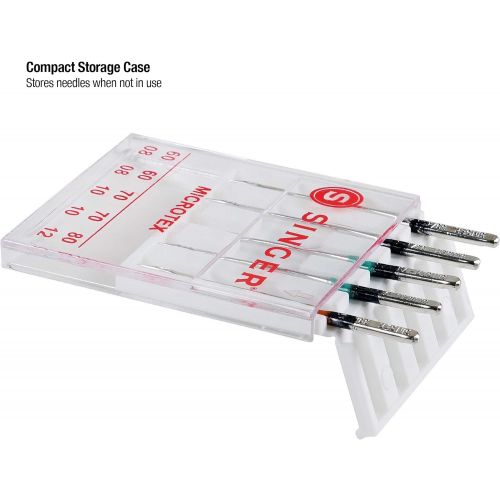 싱거 SINGER 04708 Assorted Universal Microtex Sewing Machine Needles, Sizes 60/8, 70/10, 80/11, 5-Count