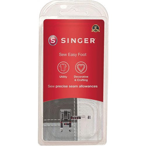 싱거 SINGER | Sew Easy Foot, Ruler for Low Shank Sewing Machines, Adjustable Guide, Beautiful Topstitching - Sewing Made Easy