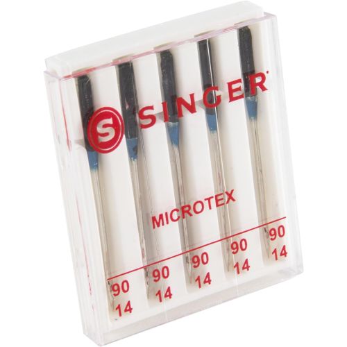 싱거 SINGER 04712 Universal Microtex Sewing Machine Needles, Size 90/14, 5-Count