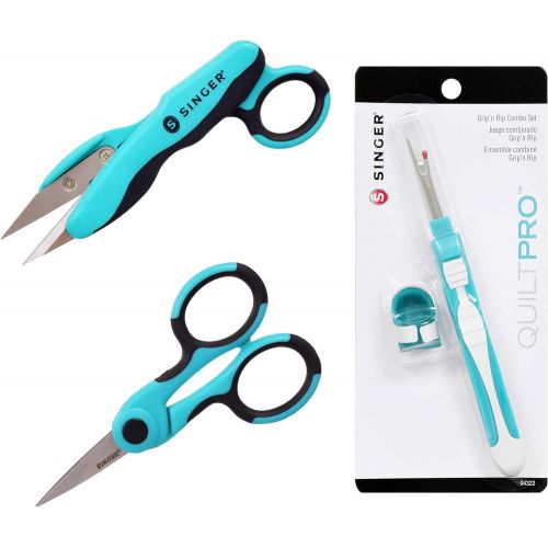 싱거 SINGER Bundle - Detail Scissors, Thread Snips, Seam Ripper (Teal)