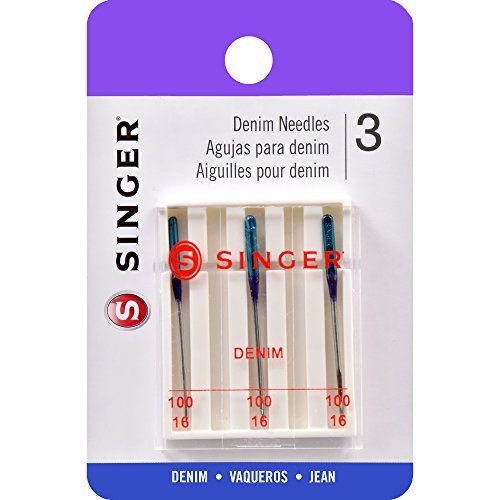 싱거 SINGER 2108 Denim Machine Needles, Size 100/16, 3-Count,Size 16 3/Pkg